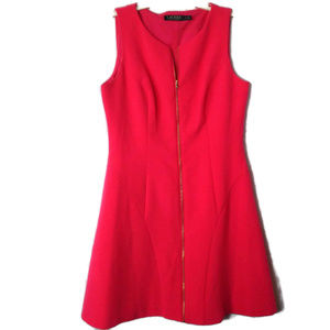 Lauren Ralph Lauren Hot Pink Full Front Zip Dress